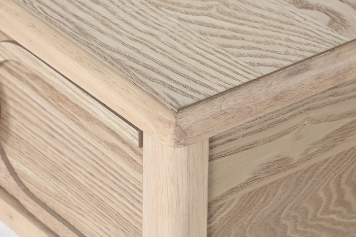 DKD Home Decor Mesita de Noche Romántico Natural 35 x 65 x 48 cm