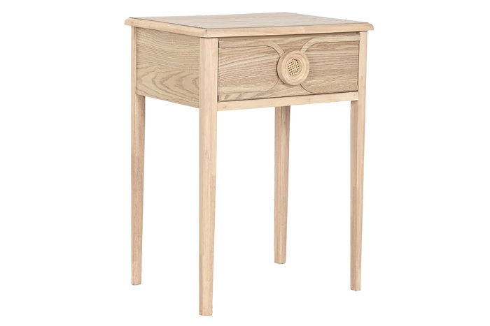 DKD Home Decor Mesita de Noche Romántico Natural 35 x 65 x 48 cm