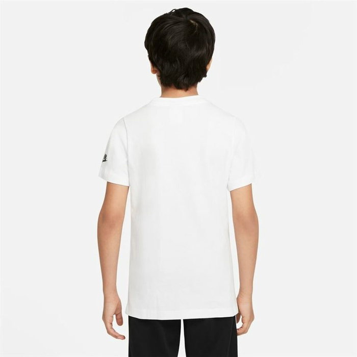 Camiseta de Manga Corta Infantil Nike B-Repeat Blanco