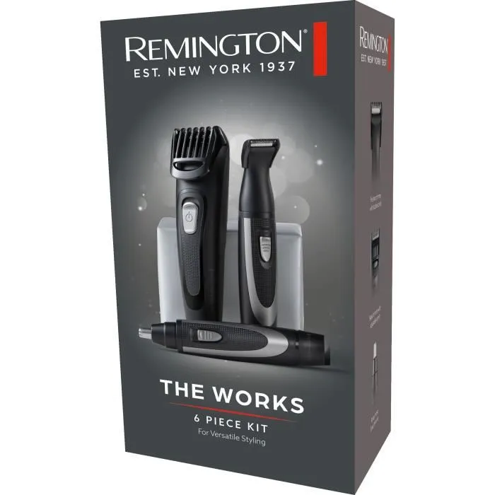 Remington REM5038061164589 Kit para Barba con Recortadora Autoajustable, Peine Ajustable, Autonomía 45 min y Carga USB Remington REM5038061164589 Kit para Barba con Recortadora Autoajustable, Peine Ajustable, Autonomía 45 min y Carga USB