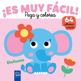 YOYO, ¡Es muy fácil! Pega y colorea. Elefante