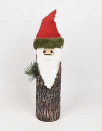 DKD Home Decor Figura de Papá Noel en Abedul y Purpurina Natural