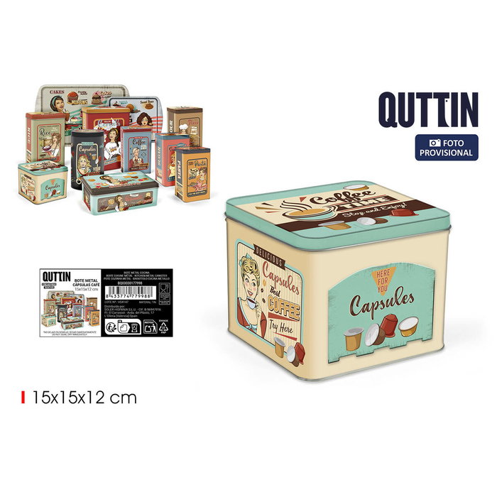 Bote Metálico Quttin Capsules (12 Unidades)