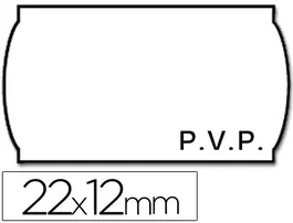 Meto Etiquetas Onduladas 22x12 mm Adhesivas Blancas PVP 2 Rollos 1500 Etiquetas