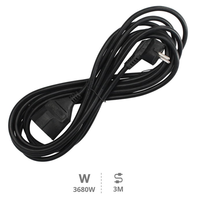 GSC Evolution Prolongador sucko 3x1.5mm 3M Negro GSC Evolution Prolongador sucko 3x1.5mm 3M Negro
