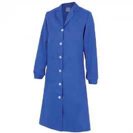 DUVER Bata Trabajo Señora Manga Larga Tergal Ref.Vesín P-38 Varios Colores Azulina Talla 40-54