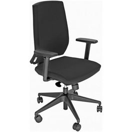 Unisit Silla Larissa Giratoria Sincro con Brazos Tejido Negro