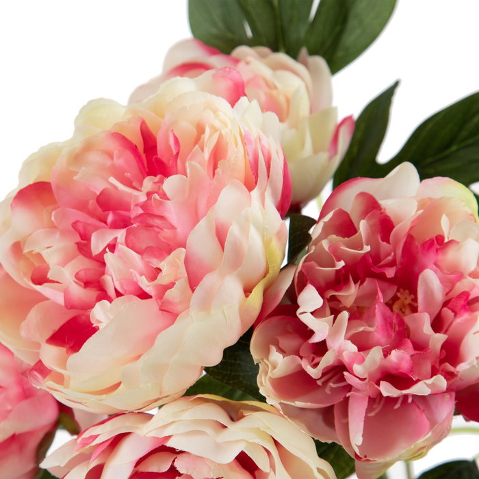 Ixia Ramo 5 Flores Rosa Pvc Jardín 46 cm (Set de 8)