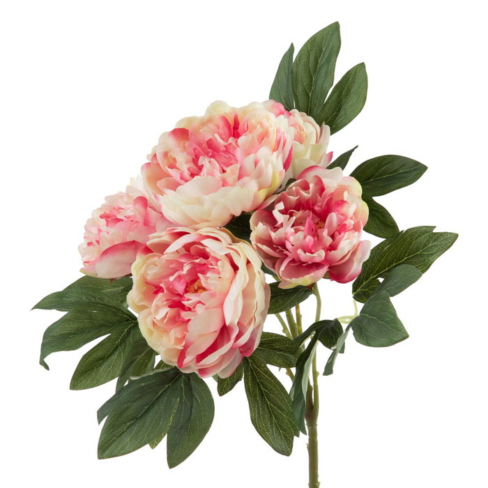 Ixia Ramo 5 Flores Rosa Pvc Jardín 46 cm (Set de 8)