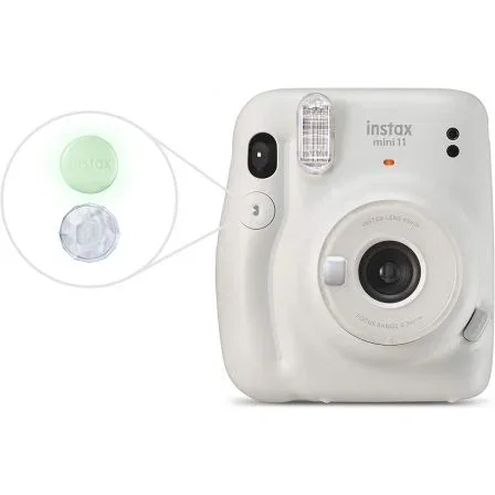 Cámara Digital Instantánea Fujifilm Instax Mini 11/ Tamaño Foto 62 x 46mm/ Blanco Hielo Cámara Digital Instantánea Fujifilm Instax Mini 11/ Tamaño Foto 62 x 46mm/ Blanco Hielo