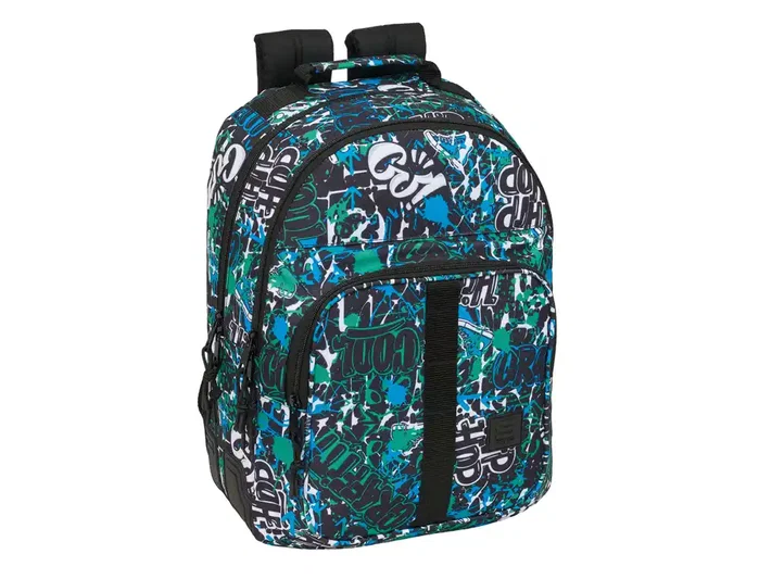 Safta Mochila doble con cantoneras adaptable a carro graffiti 420x320x150 mm Safta Mochila doble con cantoneras adaptable a carro graffiti 420x320x150 mm