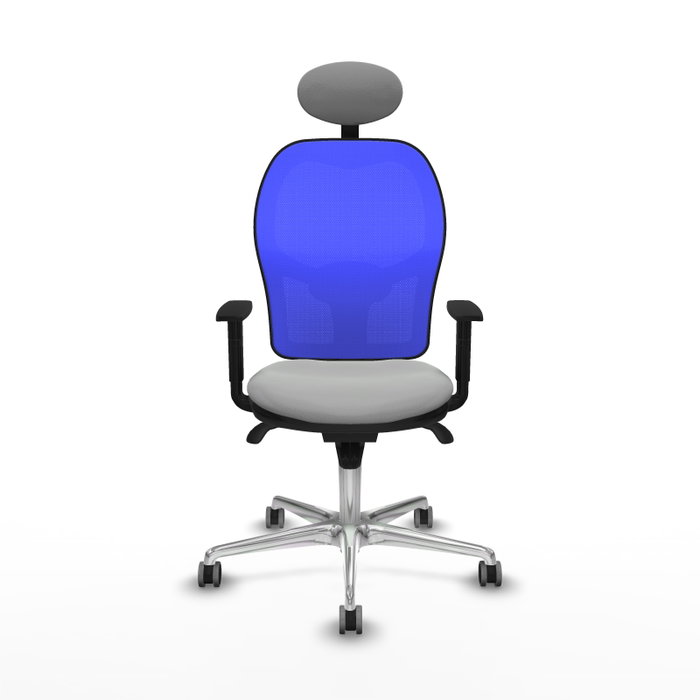 PIQUERAS Y CRESPO Silla de oficina Jorquera con mecanismo Sincro, Gris claro y Azul PIQUERAS Y CRESPO Silla de oficina Jorquera con mecanismo Sincro, Gris claro y Azul