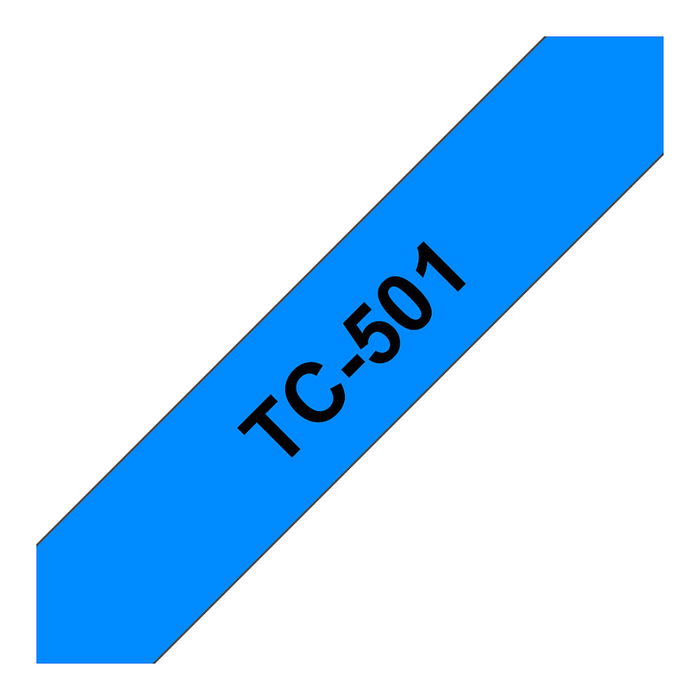 Brother TC-501 Cinta Laminada Negra sobre Azul 12mm x 7.7m para P-touch PT2000 Brother TC-501 Cinta Laminada Negra sobre Azul 12mm x 7.7m para P-touch PT2000