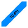 Brother TC-501 Cinta laminada 12 mm Negro sobre azul