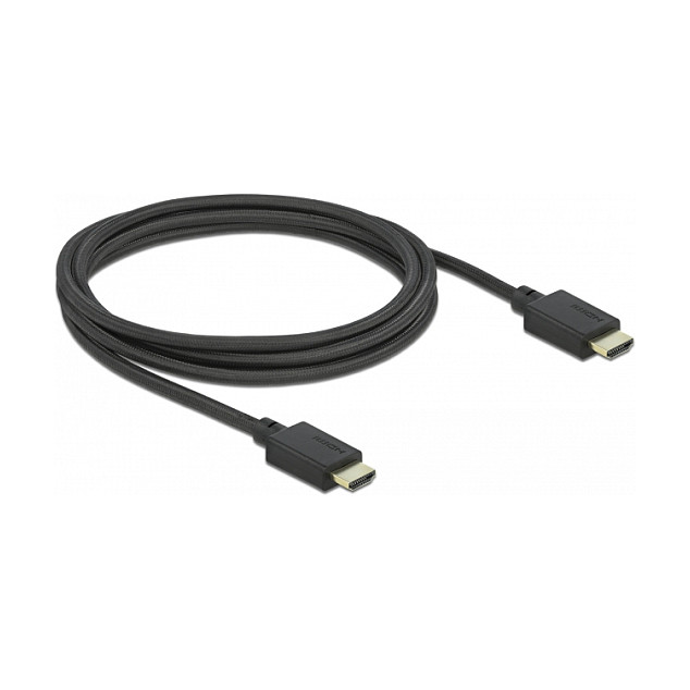 DeLOCK Cable HDMI de Alta Velocidad 48 Gbps 8K 60 Hz HDR Dolby Vision 2m, Negro
