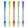 Pick and Drink Juego De 40 Mini Tenedor Aperitivo Reutilizable Colores Surtidos 9 cm