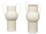 GIFTDECOR Jarron Acero Abombado Crema Pastel Med 22x32x14 cm (Set de 6)