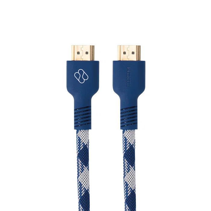 Blade Gaming FT0031 Cable HDMI 1.5 m - Versión 2.0 48 Gbps, Compatible con 8K/4K, Tipo A Estándar Macho Derecho, Color Azul y Blanco