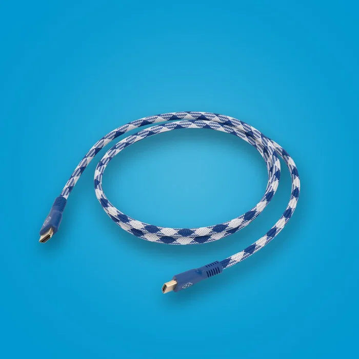 Blade Gaming FT0031 Cable HDMI 1.5 m - Versión 2.0 48 Gbps, Compatible con 8K/4K, Tipo A Estándar Macho Derecho, Color Azul y Blanco