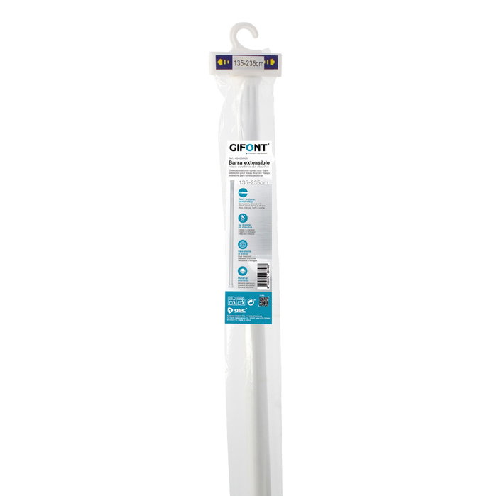 Dovelis Barra extensible para cortina de ducha de 135 a 235cm Dovelis Barra extensible para cortina de ducha de 135 a 235cm