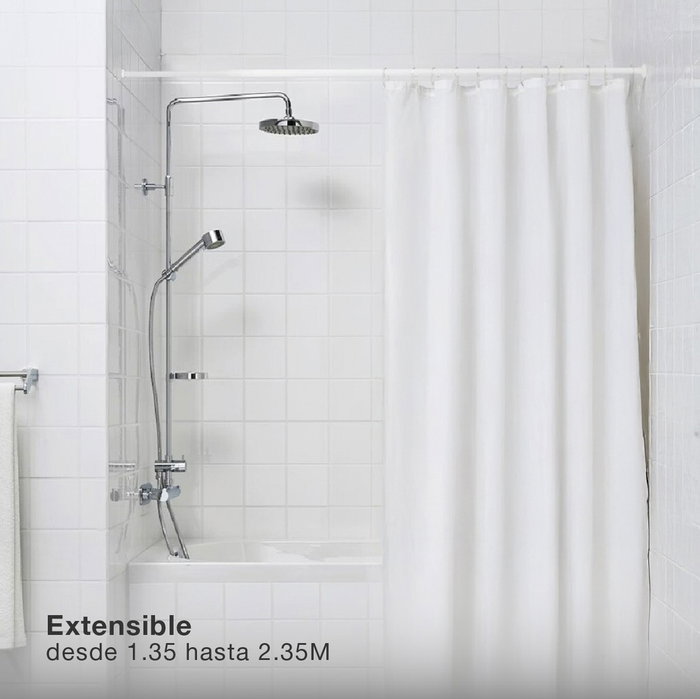 Dovelis Barra extensible para cortina de ducha de 135 a 235cm Dovelis Barra extensible para cortina de ducha de 135 a 235cm