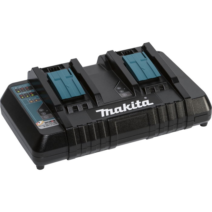 Makita Power Source Kit Li 18V 199485-6 con 4 baterías de 6.0 Ah y cargador rápido dual