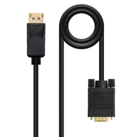 Nano Cable 10.15.4401 Cable Conversor DisplayPort Macho a VGA Macho 1m Negro Soporta 1920x1200@60Hz