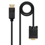 Nano Cable 10.15.4401 Cable Conversor DisplayPort Macho a VGA Macho 1m Negro Soporta 1920x1200@60Hz