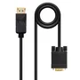 Nanocable Adaptador de Cable DisplayPort a VGA 10.15.4401 - DP Macho a VGA Macho - Full HD 1920x1080 @ 60Hz - Chapado en Oro - 1 Metro - Negro