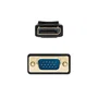 Nanocable Adaptador de Cable DisplayPort a VGA 10.15.4401 - DP Macho a VGA Macho - Full HD 1920x1080 @ 60Hz - Chapado en Oro - 1 Metro - Negro