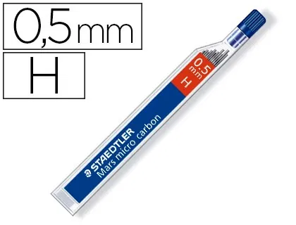 Staedtler Mars Micro Minas de Grafito 0,5 mm H Tubo con 12 Unidades Staedtler Mars Micro Minas de Grafito 0,5 mm H Tubo con 12 Unidades