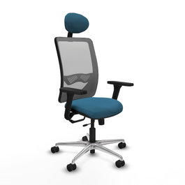 PIQUERAS Y CRESPO Silla de oficina Zulema Verde petróleo y Gris
