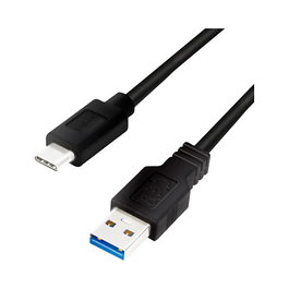 LogiLink Cable USB 3.2 Gen1 de 2 m, Tipo-C a Tipo-A, 5 Gbps, 60W, negro