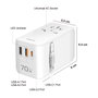 LogiLink Cargador de viaje 70 W GaN, 4 puertos, USB-A/C Slim, Blanco