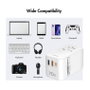 LogiLink Cargador de viaje 70 W GaN, 4 puertos, USB-A/C Slim, Blanco