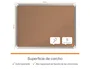 Nobo Premium Plus Tablero de Anuncios de Corcho Ecolabel 600x450 mm Marco de Aluminio