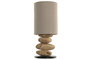 DKD Home Decor Lámpara de Sobremesa Teca y Hierro 32x32x71 cm