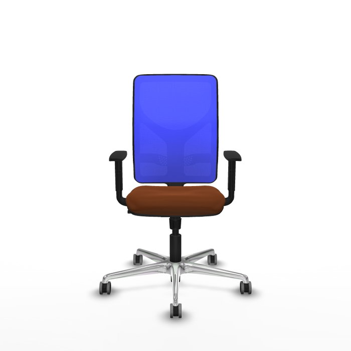PIQUERAS Y CRESPO Silla de oficina Motilla con mecanismo Sincro, Azul y Marrón