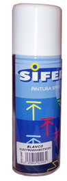 SIFER Pintura Spray Esmalte Sintético Brillante Blanco Eléctrico 200ml