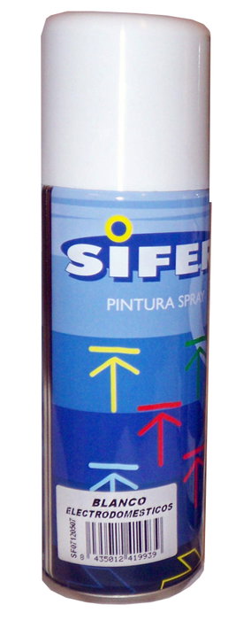 SIFER Pintura Spray Esmalte Sintético Brillante Blanco Eléctrico 200ml SIFER Pintura Spray Esmalte Sintético Brillante Blanco Eléctrico 200ml