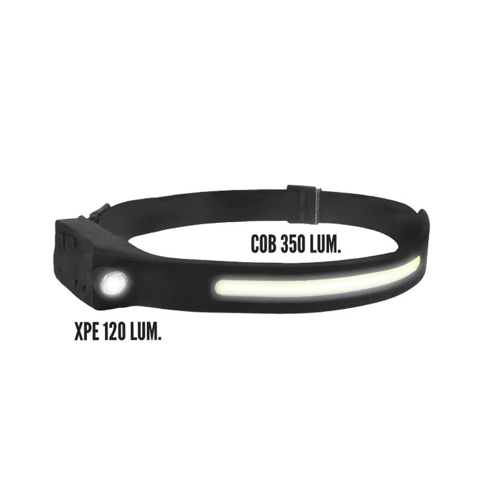 WOLFPACK LINEA PROFESIONAL Linterna LED Frontal Recargable 350 Lúmenes WOLFPACK LINEA PROFESIONAL Linterna LED Frontal Recargable 350 Lúmenes