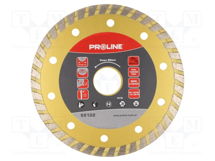 PROLINE Disco cortante de diamante de 125mm PROLINE Disco cortante de diamante de 125mm