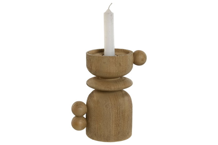 DKD Home Decor Kiyo Candelabro Alpino Marron Resina 10 x 18 x 16 cm