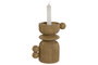 DKD Home Decor Kiyo Candelabro Alpino Marron Resina 10 x 18 x 16 cm