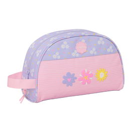 Neceser de Viaje Safta Bouquet Rosa Lila 28 x 18 x 10 cm