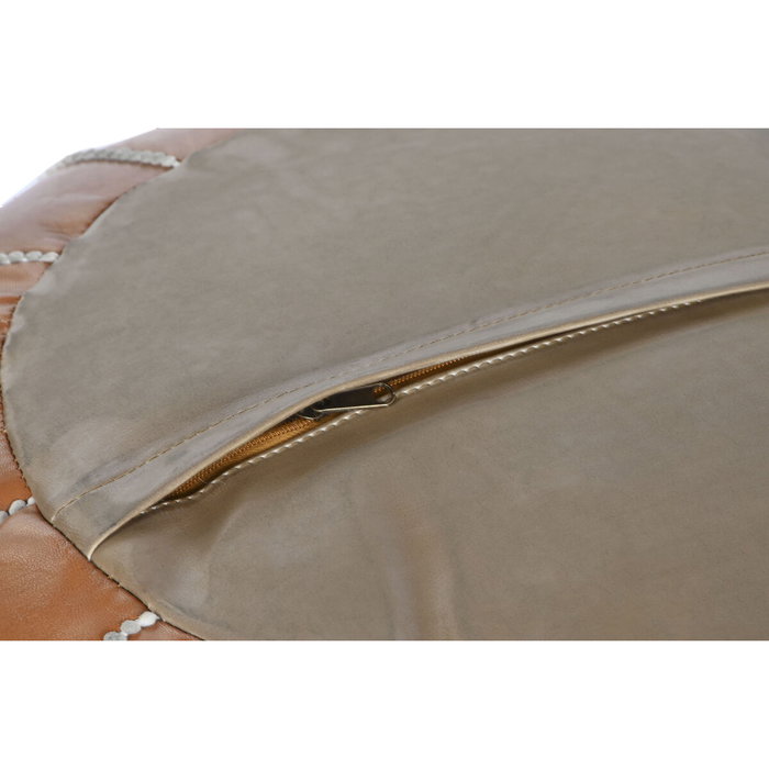 DKD Home Decor Cojín de Suelo de Piel 50x50x40 cm Camel