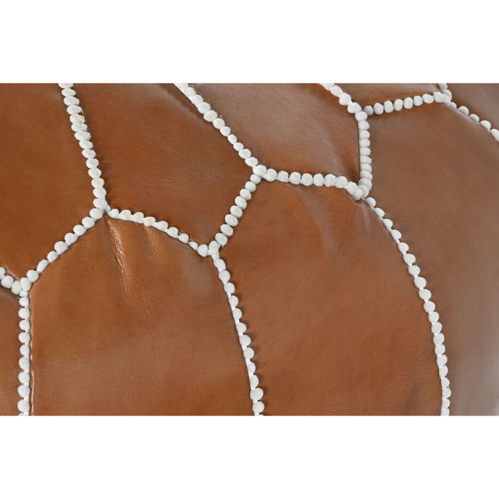 DKD Home Decor Cojín de Suelo de Piel 50x50x40 cm Camel