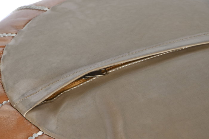 DKD Home Decor Loft Cojín Suelo Camel Polipiel 50 x 50 x 40 cm