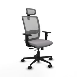 PIQUERAS Y CRESPO Silla de oficina Haches Gris con mecanismo Sincro/Traslack
