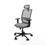 PIQUERAS Y CRESPO Silla de oficina Haches Gris con mecanismo Sincro/Traslack